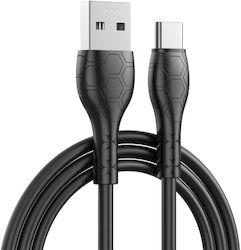 XO NB240 USB 2.0 Cable USB-C male - USB-A Μαύρο (XO-NB240TBK)