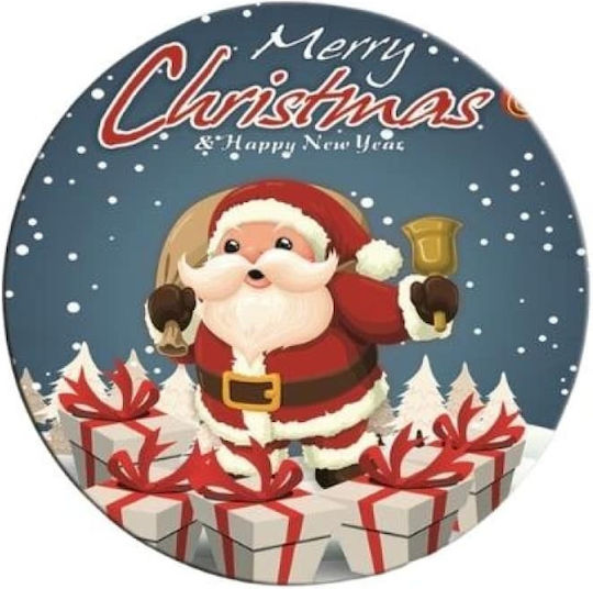 Trademarkt Ornament de masă de Crăciun Platou Plastic Albastru