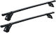 Hermes Metallic Car Roof Bars for Ford Escort 3D Express Van 1991-2001 Set with Roof Rack Legs Black