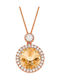 293 Necklace Rosette from Gold Plated Silver