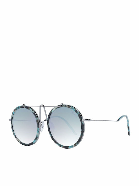 Ana Hickmann Women's Sunglasses with Brown Tartaruga Frame and Blue Gradient Lens HI3069 G22