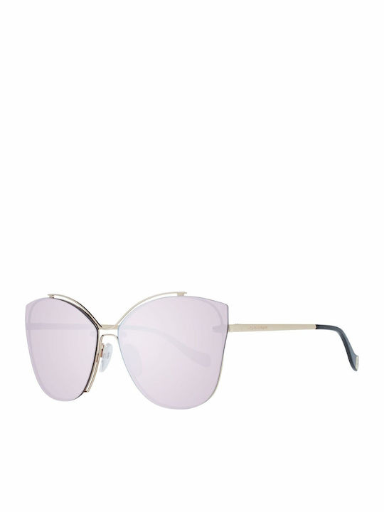 Ana Hickmann Women's Sunglasses with Silver Metal Frame and Purple Lens AH3175 04B