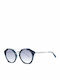 Ana Hickmann Women's Sunglasses with Blue Frame and Gray Gradient Lens HI9087 H01