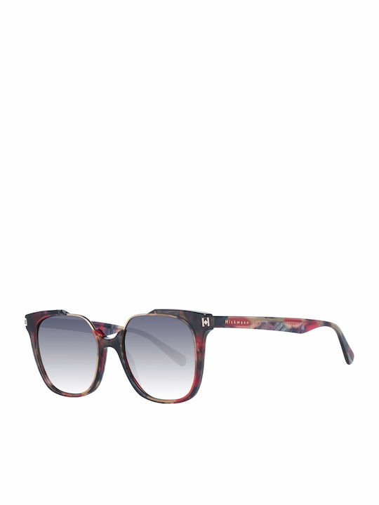 Ana Hickmann Women's Sunglasses with Brown Tartaruga Plastic Frame and Gray Gradient Lens HI9157 G22