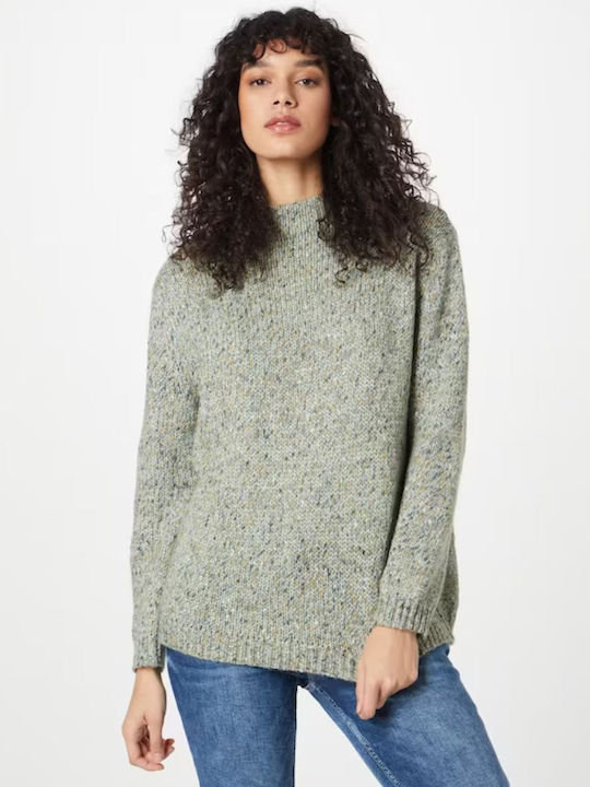 Fransa Damen Langarm Pullover Green.