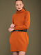 E-shopping Avenue Mini Dress Turtleneck Orange