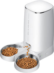 Rojeco Automatisch Edelstahl Schalen Futter für Hunde Gray mit Basis 2x4000ml
