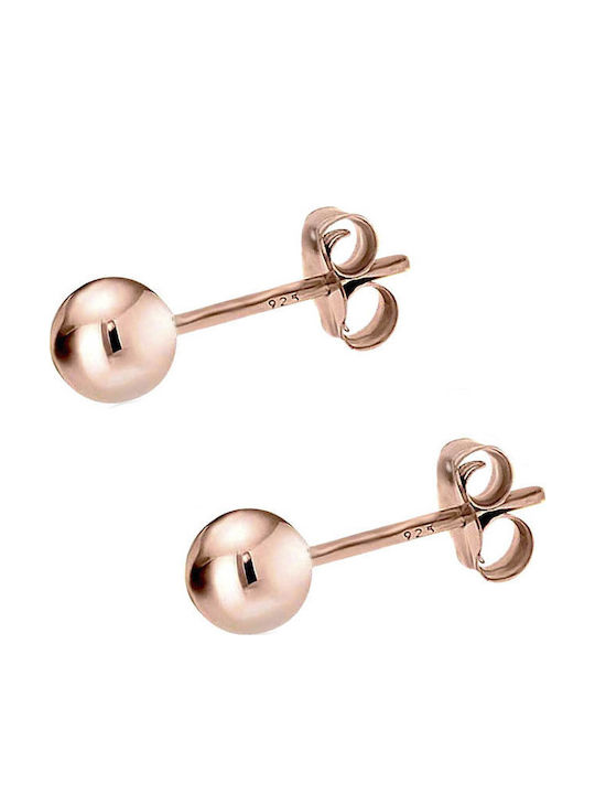 Theodora's Jewellery Σκουλαρίκια Καρφωτά από Ασήμι Επιχρυσωμένα