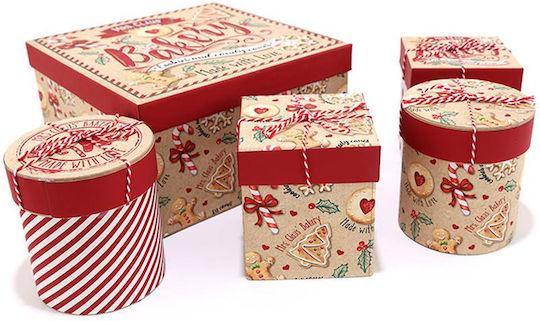 Atmosphera Xmas Bakery Paper Christmas Gift Box Multicolour