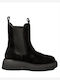 Leather Women's Ankle Boots Black