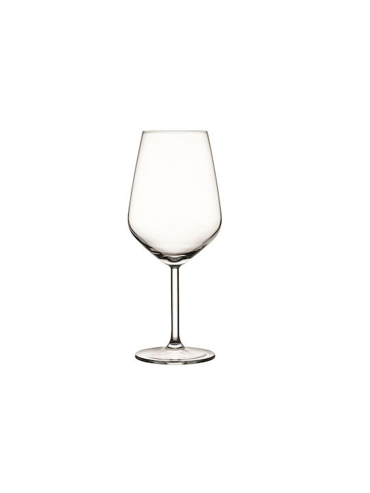 Espiel Allegra Σετ Ποτήρια για Κόκκινο Κρασί από Γυαλί σε Κόκκινο Χρώμα Κολωνάτα 490ml 6τμχ