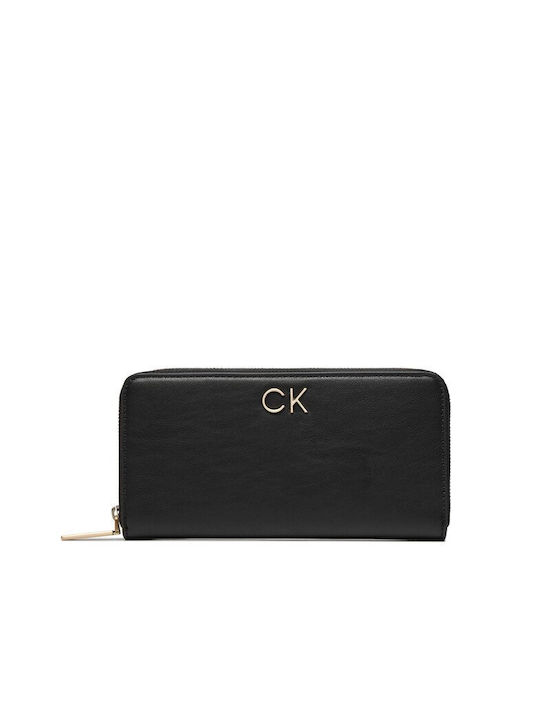 Calvin Klein Re-lock Z A Wallet Lg Μεγάλο Γυναικείο Πορτοφόλι Μαύρο