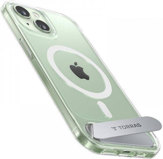 Torras Upro Pstand Back Cover Plastic Transparent (iPhone 15)