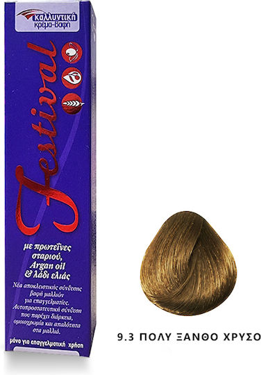 Festival Hair Dye Without Ammonia No.9.3 Very Blonde Golden 60ml