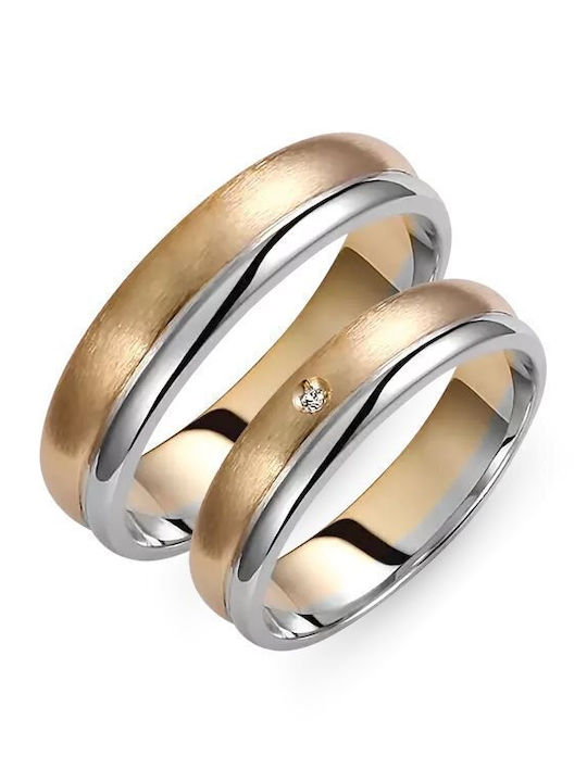 Paraxenies Wedding Ring in Gold & Platinum 14K