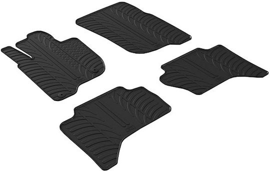 Auto Gs Set of Front and Rear Mats 4pcs for Mitsubishi L200 Skoda Pick up Volkswagen Up Dacia Pick up Black