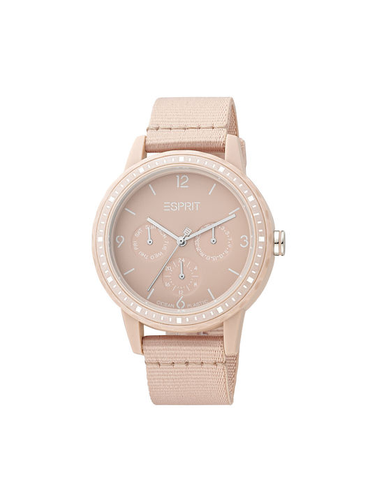 Esprit Watch with Pink Fabric Strap
