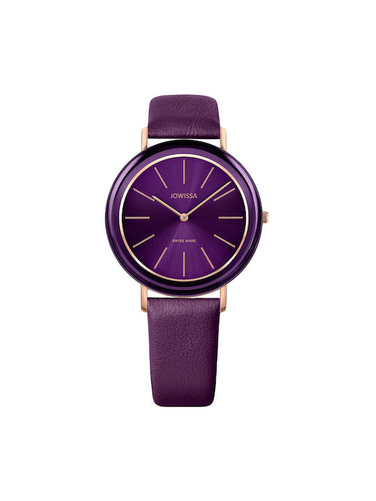 Jowissa Alto Watch with Purple Leather Strap