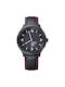 Mondaine Watch with Black Leather Strap