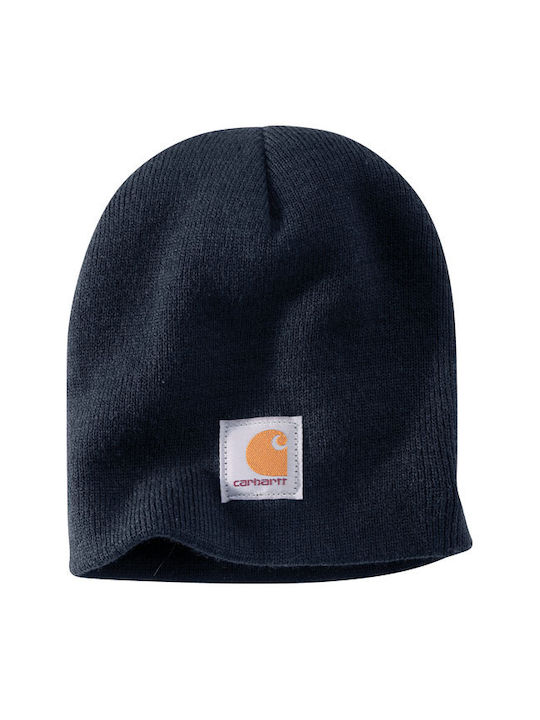 Carhartt Hat Beanie Unisex Beanie with Rib Knit in Navy Blue color