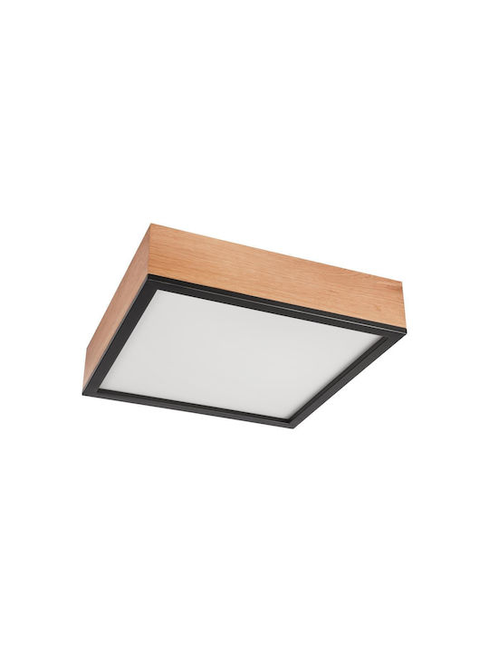 Lamkur Deckenleuchte 39cm Braun mit Fassung E27