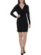 Mini Evening Dress Wrap Wrap Black 544-35830-Black