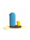 Scratching Post Cat Trees Yellow 2 levels Height 30cm