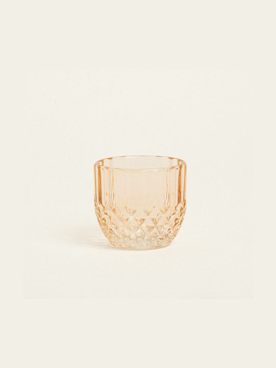 Beauty Home Candle Holder Glass in Yellow Color...