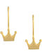 Hypoallergenic Kids Earrings Pendants Crowns from Gold 9K