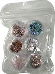 Set Glitter for Nails 6pcs