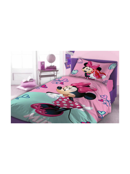 Disney Disney Elektrische Gitarren Kinderbettbezug Einzel mit Kissenbezug Baumwolle Rosa 160x240cm