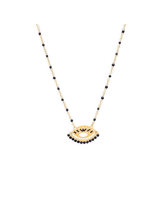 LifeLikes Necklace Rosary Eye Gold Plated