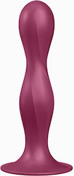 Satisfyer Double Ball-r Dildo cu Testicule și Ventuză Roșu 18cm