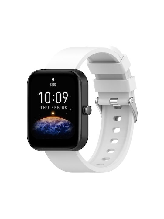 Style Λουράκι Σιλικόνης Λευκό (Amazfit Bip 3 / Bip 3 Pro)