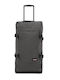 Eastpak Tranverz M Medium Fabric Suitcase Gray with 4 Wheels Height 67cm