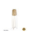 GloboStar Meilani Floor Lamp H150xW40cm. with Socket for Bulb E27 Gold
