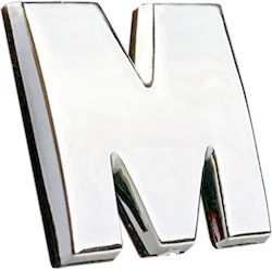 Auto Gs Adhesive Letter for Car 2.7 x 2.7cm in Silver Colour