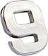 Auto Gs Adhesive Letter for Car 2.7 x 2.7cm in Silver Colour