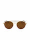 Smith Transporter Sonnenbrillen mit Gold Rahmen und Braun Linse