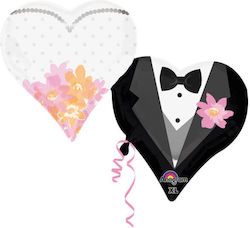 Μπαλόνι Foil Jumbo Wedding Couple Hearts 76εκ.