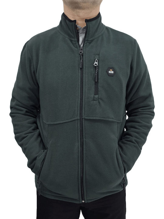 Double Ανδρική Ζακέτα Fleece Forest Green