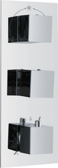 Vinci Built-in Faucet Mixer for Shower 3 Exits Silver