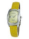 Chronotech Women's Watch 28mm Chronograph Battery with Yellow Leather Strap