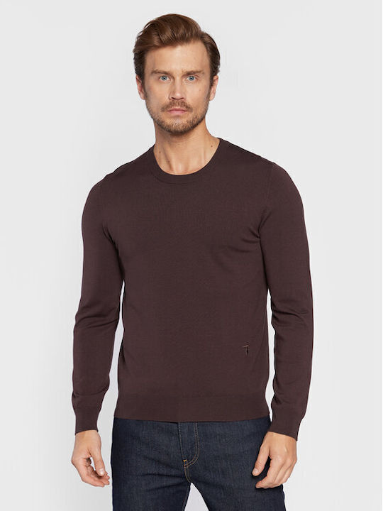 Trussardi Herren Langarm-Pullover CAFE