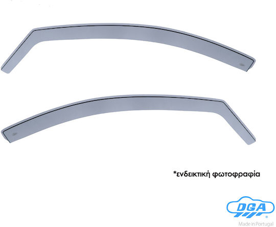 DGA Set of Windbreakers Front Car Dark Fime for Peugeot 2008 2pcs