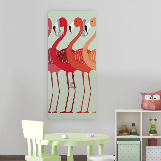 Caravelshop Agățător De Perete Din Lemn Cu 8 Compartimente Multicolor Ah 2050-1 40x90cm 3 Bucăți