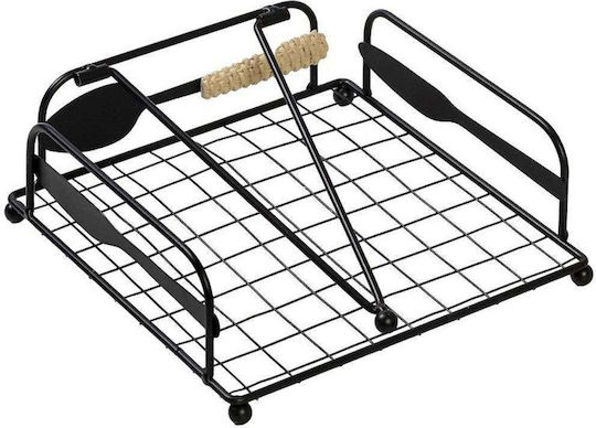 Espiel Serviettenhalter Schwarz 18x18x6cm GOR105K4