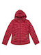 Scurtă Jachetă de femei Puffer Reversibilă Red