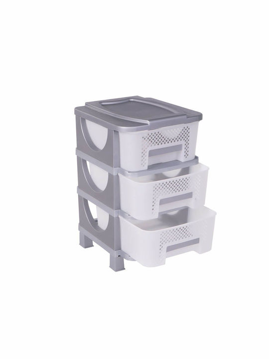 Homeplast Vesta Perforated Plastic Drawers 3 Ti...