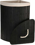 vidaXL Laundry Basket Bamboo with Cap 35x35x60cm Black